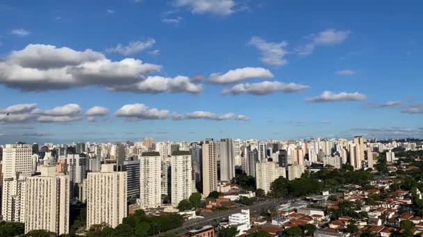 Zeitraffer Der Stadt Sao Paulo Bezirk Itaim Bibi Brasilien — Stockvideo