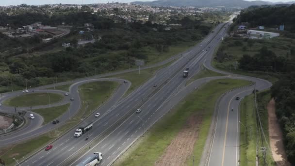 Vista Aérea Encrucijada — Vídeo de stock