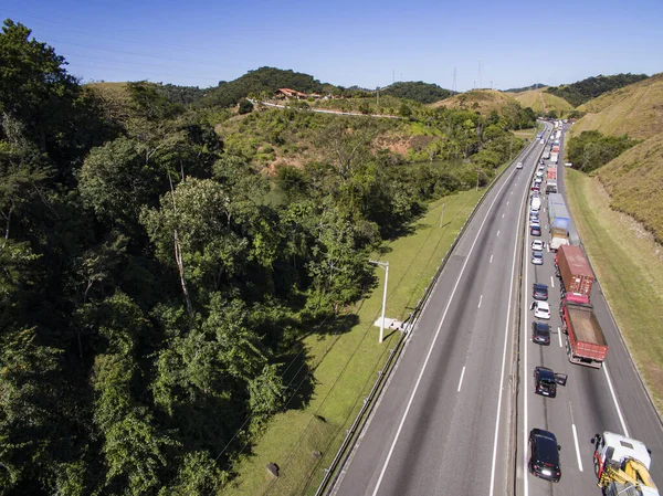 Trafik Motorvägar Presidente Dutra Highway Delstaten Rio Janeiro Brasilien — Stockfoto