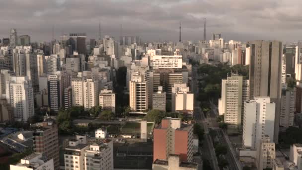 Nagyvárosok Nagy Épületek Nagy Utak Sao Paulo Város Brazília — Stock videók