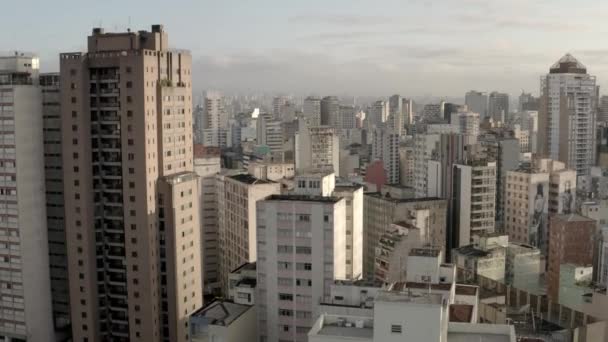 Grote Steden Grote Gebouwen Grote Wegen Sao Paulo Brazilië Het — Stockvideo