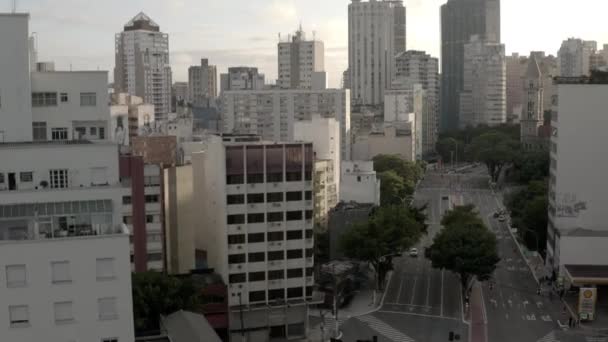 Nagyvárosok Nagy Épületek Nagy Utak Sao Paulo Város Brazília Higienopolis — Stock videók
