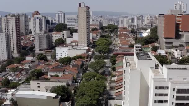 Vista Aérea Ciudad Sao Paulo Calle Pompeya Barrio Pompeya Ciudad — Vídeo de stock
