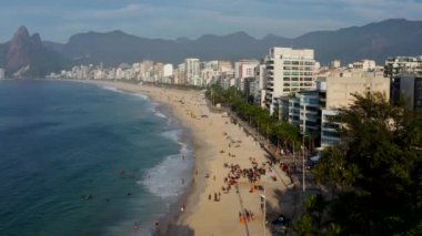 Ipanema ve Leblon plajları. Rio De Janeiro şehri, Brezilya. Güney Amerika.