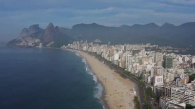 Ipanema ve Leblon plajları. Rio De Janeiro şehri, Brezilya. Güney Amerika.