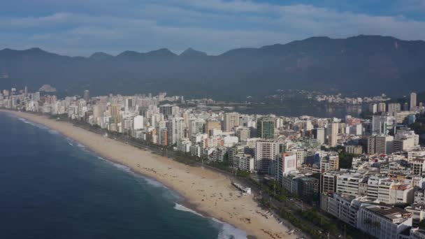 Praia Ipanema Leblon Cidade Rio Janeiro Brasil América Sul — Vídeo de Stock