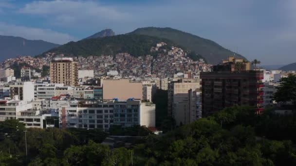 Urbanistyczne Kontrasty Świata Slumsów Budynków Rio Janeiro Brazylia Ameryka Sul — Wideo stockowe