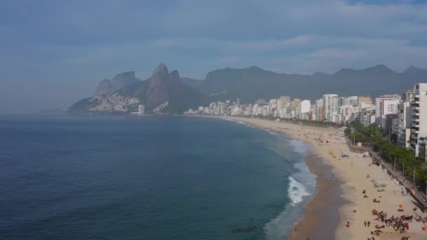 Ipanema Och Leblon Stränder Rio Janeiro Brasilien Sydamerika — Stockvideo
