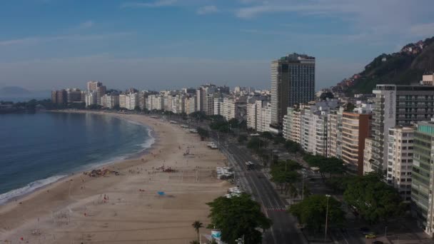 Copacabana Beach Stadt Rio Janeiro Brasilien Südamerika — Stockvideo