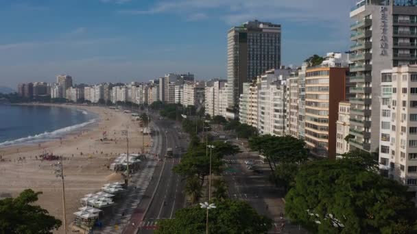 Copacabana Plajı Rio Janeiro Brezilya Güney Amerika — Stok video