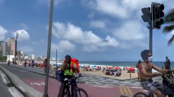 Playa Leblon Río Janeiro Brasil América Del Sur — Vídeos de Stock