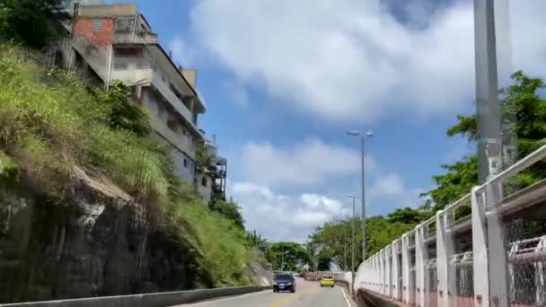 Avenida Niemeyer Perkampungan Vidigal Rio Janeiro Brasil — Stok Video