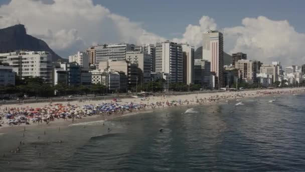 Covid Brasilien Brasilianer Ignorieren Städtisches Dekret Und Füllen Strände Und — Stockvideo