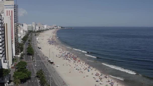 Plaża Leblon Rio Janeiro Brazylia Ameryka Południowa — Wideo stockowe