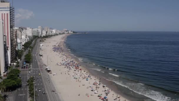 Παραλία Leblon Ρίο Ντε Τζανέιρο Βραζιλία Νότια Αμερική — Αρχείο Βίντεο
