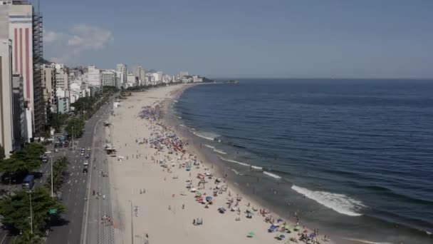 Plaża Leblon Rio Janeiro Brazylia Ameryka Południowa — Wideo stockowe