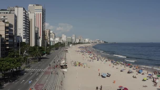 Leblon Beach Rio Janeiro Brasilien Südamerika — Stockvideo