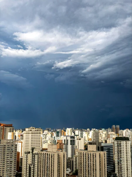 Шторм Большом Городе Город Сан Паулу Бразилия Южная Америка — стоковое фото