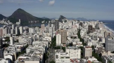 Leblon ve Ipanema 'nın hava görüntüsü. Rio de Janeiro Brezilya.
