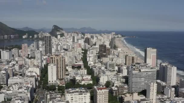 Vista Aérea Leblon Ipanema Río Janeiro Brasil — Vídeo de stock
