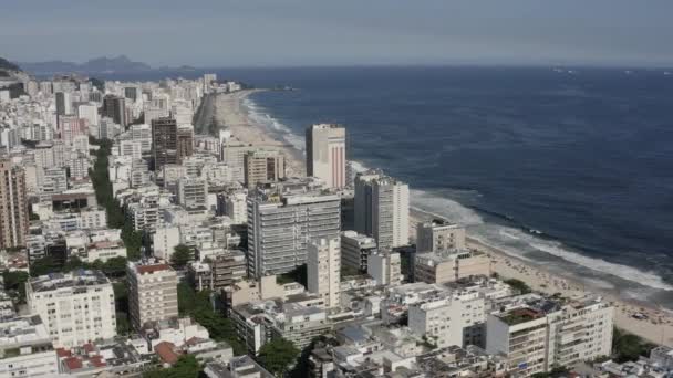 Playas Barrio Leblon Ipanema Ciudad Río Janeiro Brasil América Del — Vídeo de stock