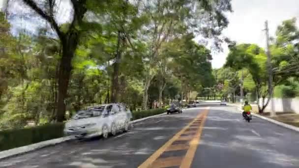 Sao Paulo Város Brazília Bandeirantes Sugárút — Stock videók