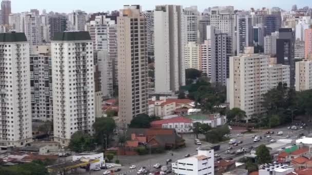 São Paulo City Brasilien Trafiken Bandeirantes Avenue — Stockvideo