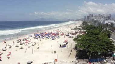 Barra da Tijuca plajı. Rio de Janeiro şehri, Brezilya.
