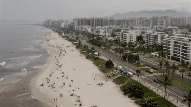 Barra Tijuca Plaja Rio Janeiro Brazilia — Videoclip de stoc