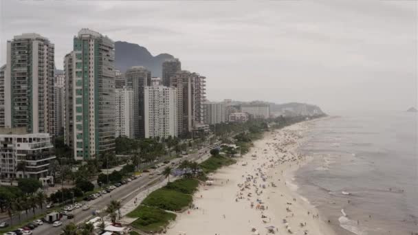 Barra Tijuca海滩 巴西里约热内卢 — 图库视频影像