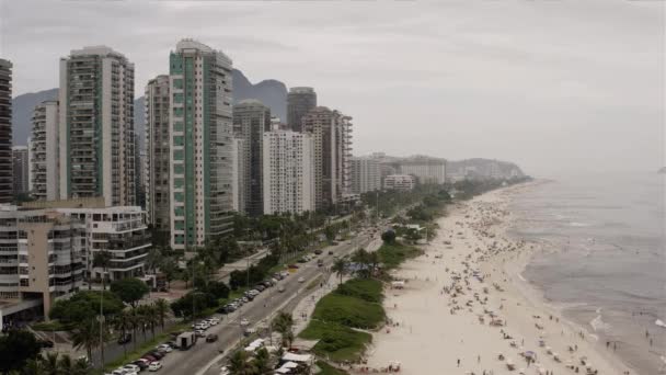 Barra Tijuca Beach Rio Janeiro Brazil — Stock Video