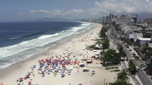 Barra Tijuca Beach Rio Janeiro City Brazil — Stock Video