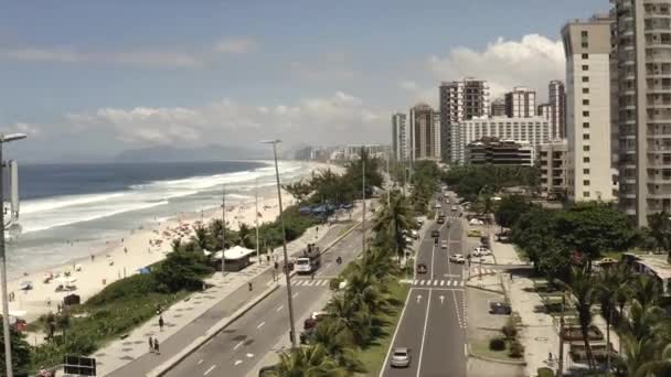 Barra Tijuca海滩 巴西里约热内卢 — 图库视频影像