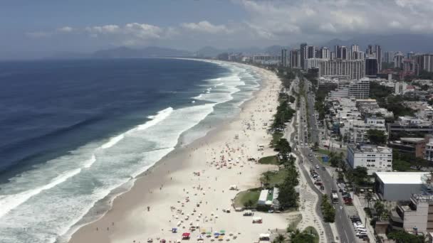 Пляж Барра Тіджука Ріо Жанейро Бразилія — стокове відео