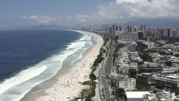 Barra Tijuca海滩巴西里约热内卢市 — 图库视频影像