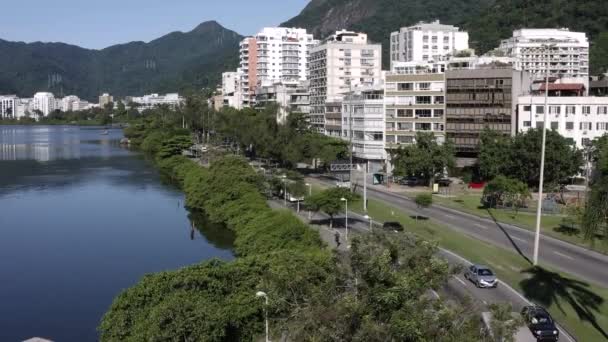 Città Rio Janeiro Distretto Lagoa Viale Borges Medeiros Brasile — Video Stock