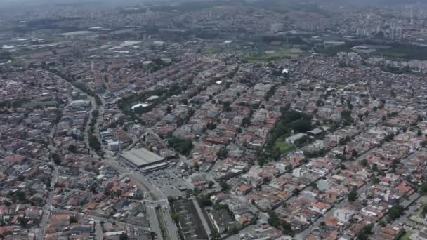 Santo Andre Stan Sao Paulo Brazylia Widok Lotu Ptaka Miasto — Wideo stockowe