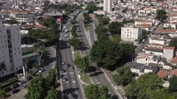 Aleja Mieście Paulo Podczas Pandemii Wirusa Covid Sao Paulo Stan — Wideo stockowe