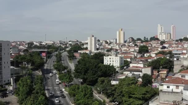 Aleja Mieście Paulo Podczas Pandemii Wirusa Covid Sao Paulo Stan — Wideo stockowe