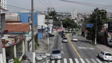 Santo Andre şehrinin hava manzarası. Santo Andre şehri, Sao Paulo eyaleti, Brezilya.