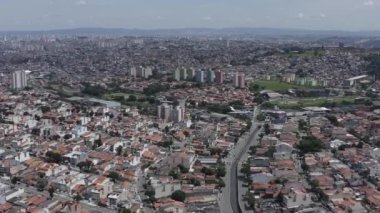 Santo Andre şehrinin hava manzarası. Santo Andre şehri, Sao Paulo eyaleti, Brezilya.