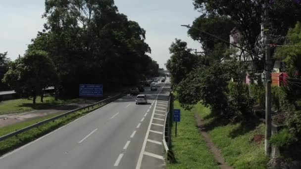 Dwukierunkowa Aleja Sao Paulo Dzielnica Vila Moraes Autostrada Anchieta Brazylia — Wideo stockowe