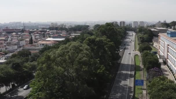 Dwukierunkowa Aleja Sao Paulo Dzielnica Vila Moraes Autostrada Anchieta Brazylia — Wideo stockowe