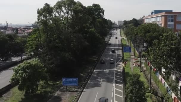 Dwukierunkowa Aleja Sao Paulo Dzielnica Vila Moraes Autostrada Anchieta Brazylia — Wideo stockowe