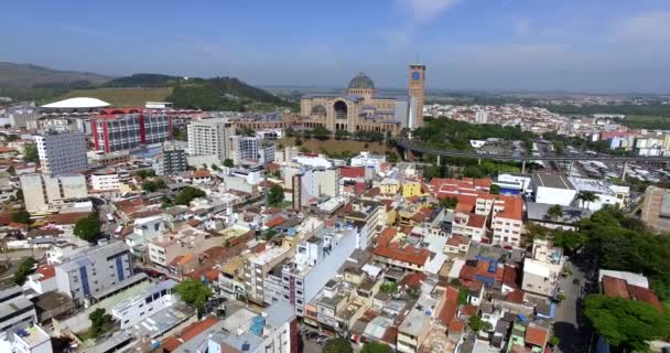 Peregrinos Visitam Basílica Nossa Senhora Aparecida Padroeira Dos Católicos Brasileiros — Vídeo de Stock