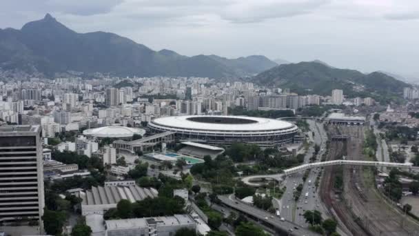 Brazilian Football Maracana Stadium City Rio Janeiro Brazil South America — Stok video