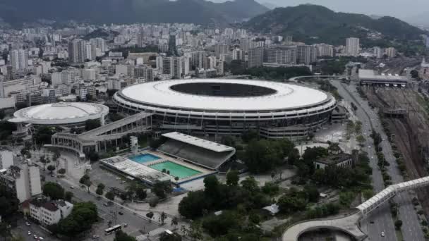 Brazilian Football Maracana Stadium City Rio Janeiro Brazil South America — Stok video