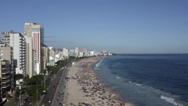 Leblon Beach Rio Janeiro Brasilien Sydamerika — Stockvideo