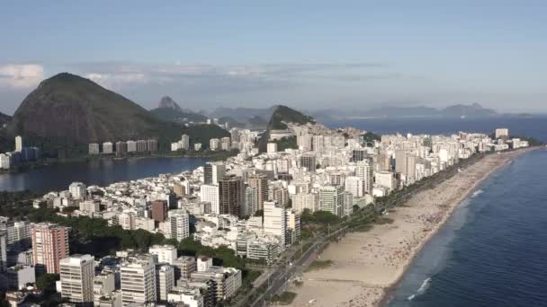 Ipanema Strand Rio Janeiro Brazília — Stock videók