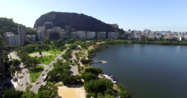 Rio de Janeiro, Rodrigo de Freitas lagünü, Brezilya.